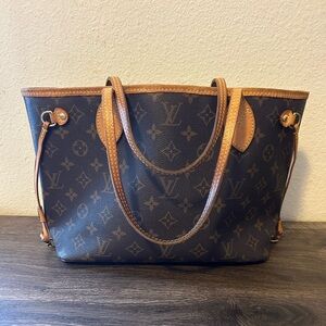 Louis Vuitton PM Monogram Canvas & Leather Neverfull Tote